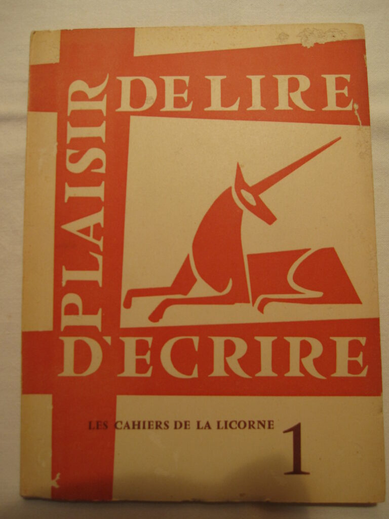 Plaisir de lire, d'écrire - Les cahiers de La Licorne - 1957