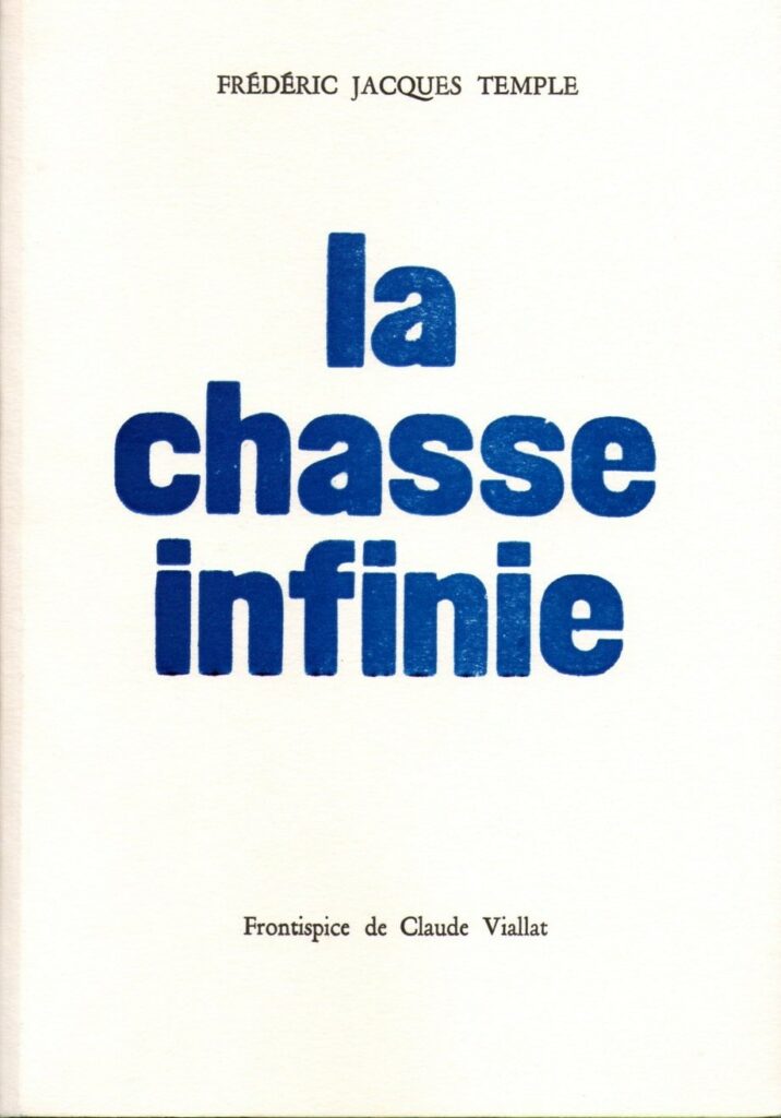 FJ Temple - Poésie - La chasse infinie - 1995 - couverture