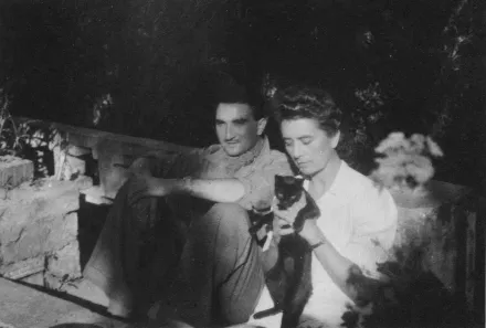 FJ Temple avec sa mère à Alger 1943